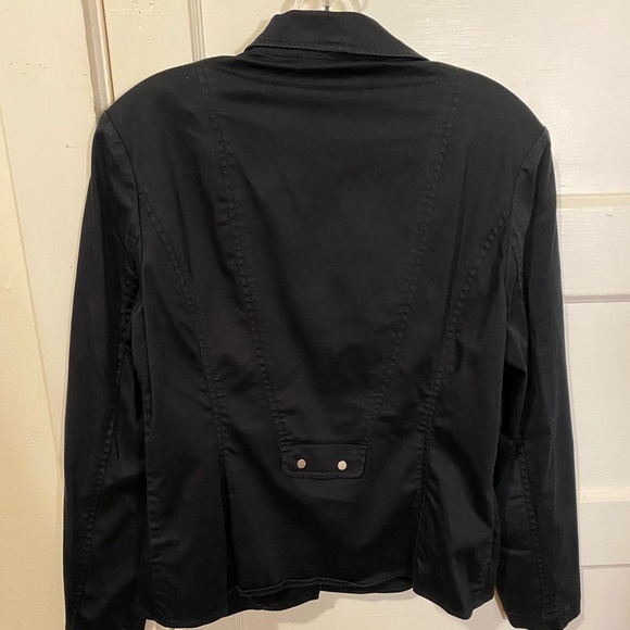 Liz Claiborne Snap Front Cotton Blazer sz 8 - Picture 3 of 4
